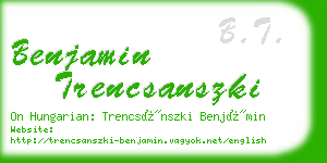benjamin trencsanszki business card